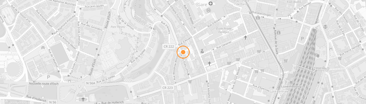 Open the map of 9, rue des États-Unis, Luxembourg, on OpenStreetMap